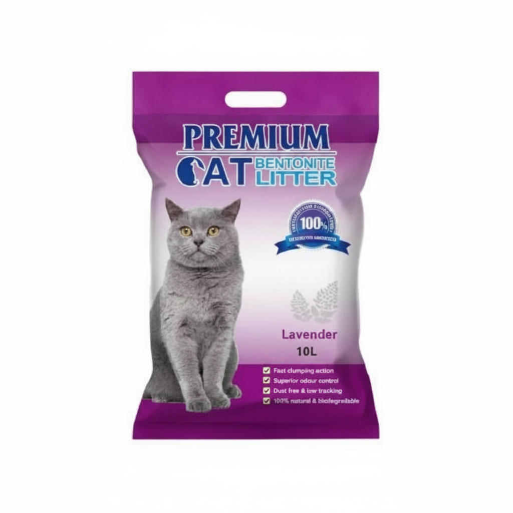 Premium Bentonite Cat Litter Levender Scent -10L
