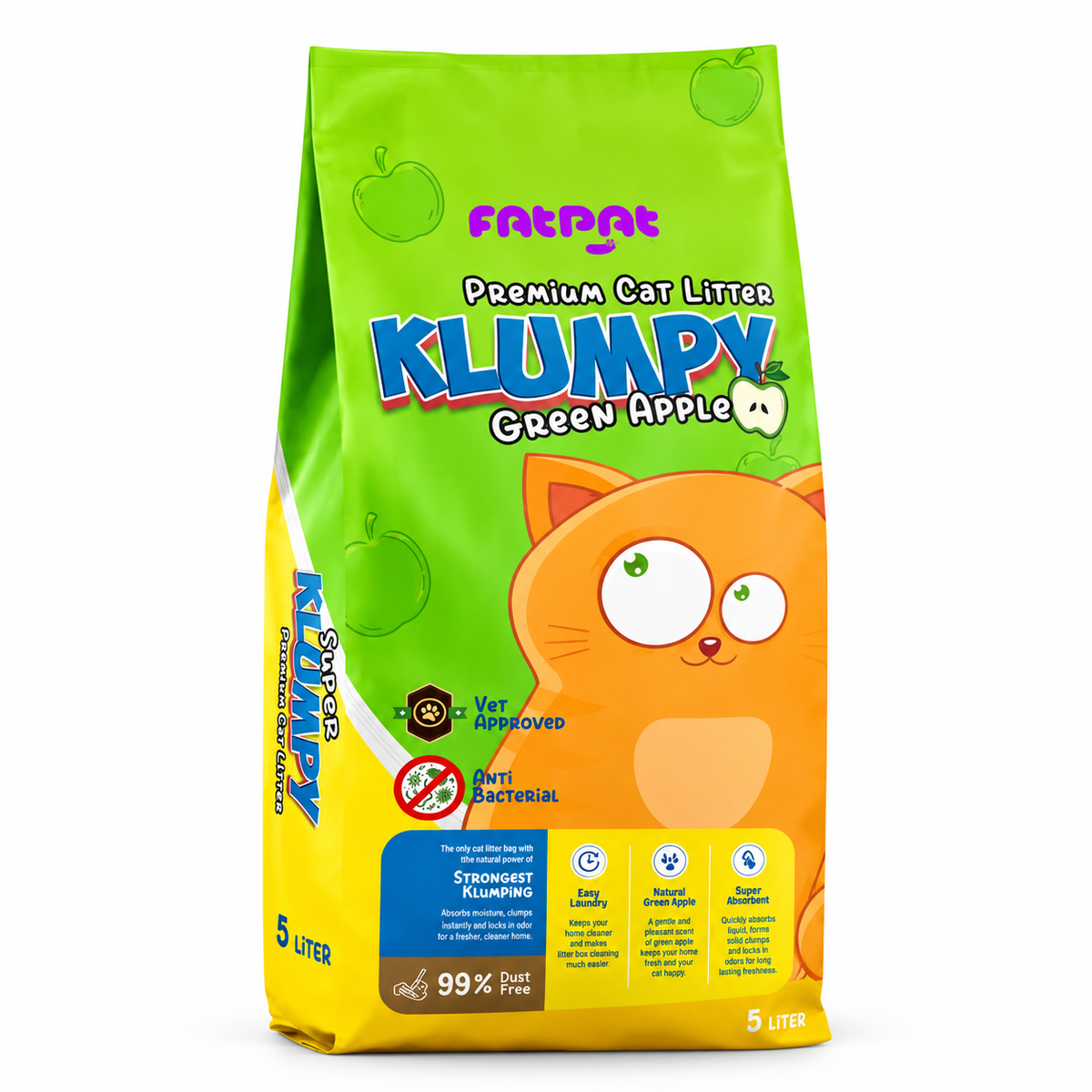 Premium Klumpy Cat Litter Green Apple