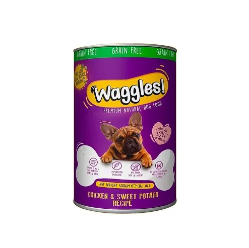 Waggles Grain Free Canned Food Chicken & Sweet Potato -400g