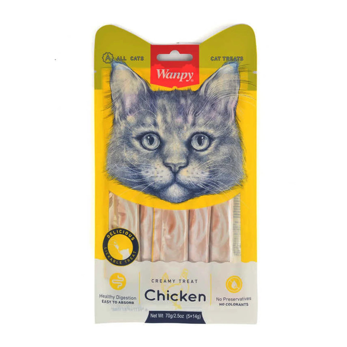 Wanpy Adult Cat Creamy Lickable Treats Chicken -70g