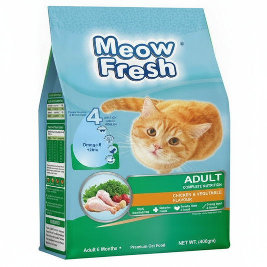 Meow Fresh Adult Cat Food Chicken & Vegetable -450g