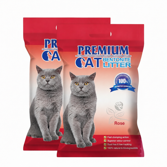 Premium Bentonite Cat Litter Rose Scent -10L