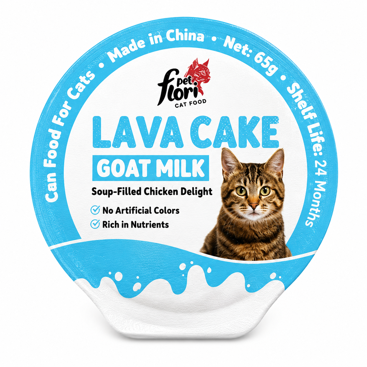 Flori Pet Lava Cake Creamy Cat Treats – Assorted Flavors (65g)