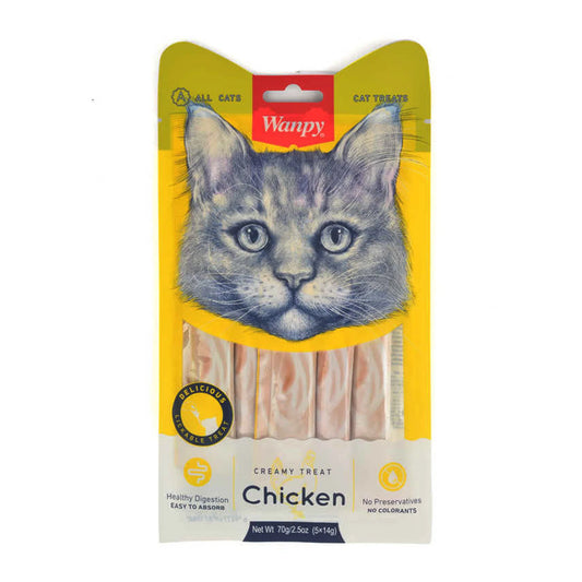 Wanpy Adult Cat Creamy Lickable Treats Chicken -70g