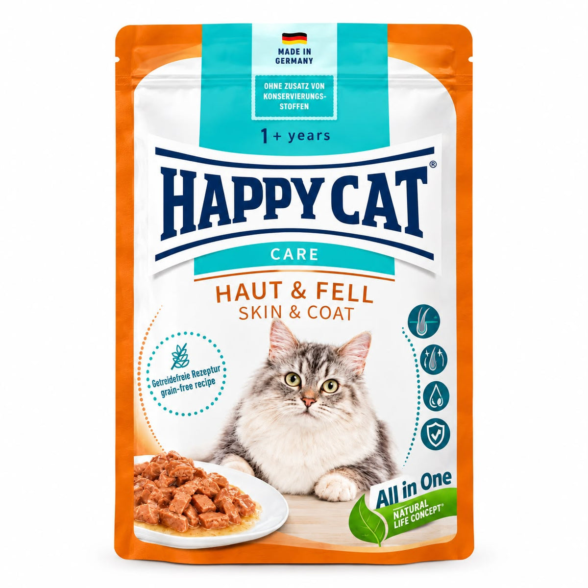 Happy Cat Care Skin & Coat Wet Pouch