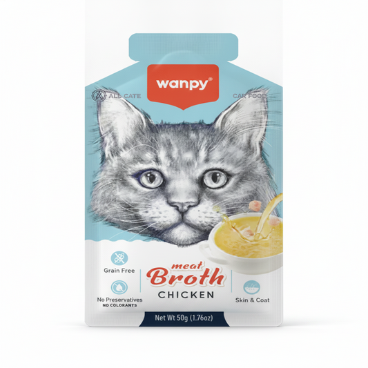 Wanpy Adult Cat Soup Meat Broths Chicken -50g