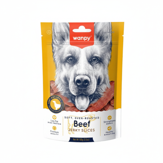 Wanpy Soft Beef Jerky Slices For Dogs -100g
