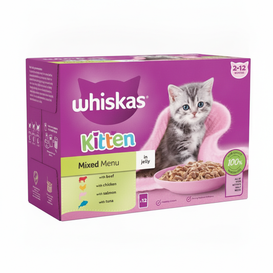 Whiskas Kitten Mixed Menu Wet Cat Food Pouches -85g