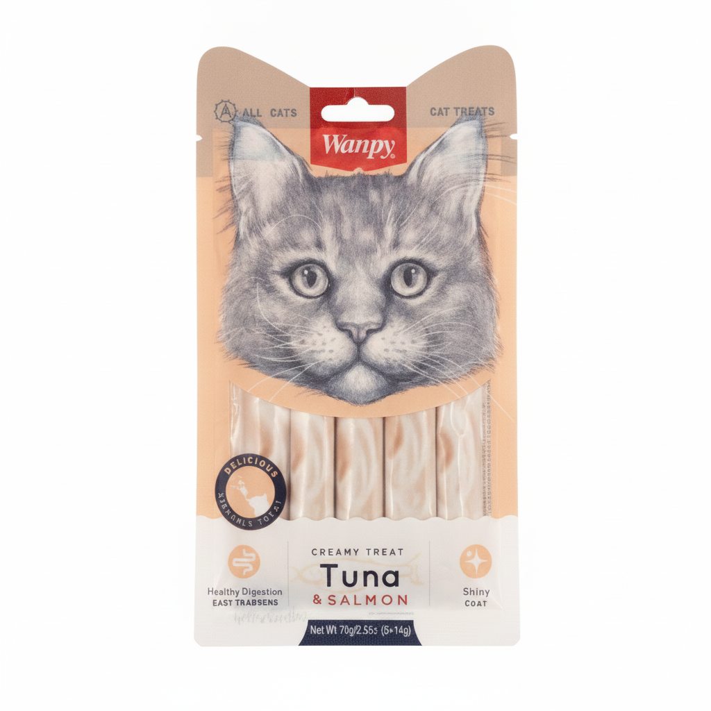 Wanpy Creamy Lickable Treats For Cat – Tuna Salmon