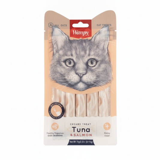 Wanpy Creamy Lickable Treats For Cat – Tuna Salmon