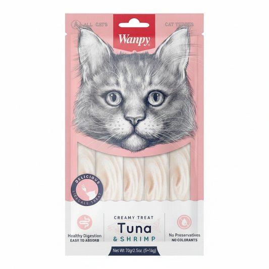Wanpy Creamy Lickable Treats For Cat – Tuna Shrimp